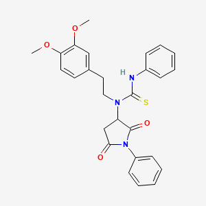 1-[2-(3,4-Dimethoxyphenyl)ethyl]-1-(2,5-dioxo-1-phenylpyrrolidin-3-yl)-3-phenylthiourea