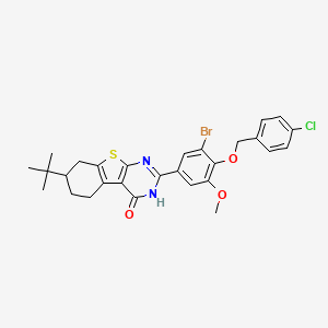 2-{3-bromo-4-[(4-chlorobenzyl)oxy]-5-methoxyphenyl}-7-tert-butyl-5,6,7,8-tetrahydro[1]benzothieno[2,3-d]pyrimidin-4(3H)-one