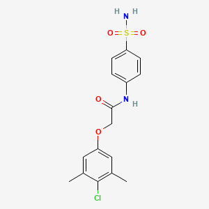 2-(4-chloro-3,5-dimethylphenoxy)-N-(4-sulfamoylphenyl)acetamide