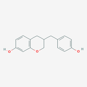 molecular formula C16H16O3 B1245816 7-Hydroxy-3-(4-hydroxybenzyl)chroman CAS No. 1180504-64-6