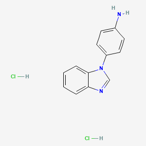 molecular formula C13H13Cl2N3 B12458177 4-(1H-Benzimidazol-1-yl)aniline dihydrochloride 