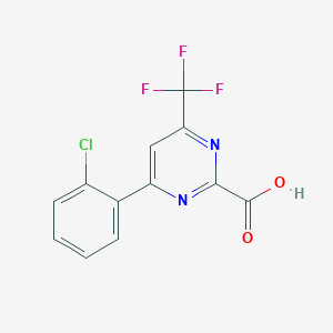 [6-(2-Chlorophenyl)-4-(trifluoromethyl)pyrimidin-2-yl]carboxylic acid