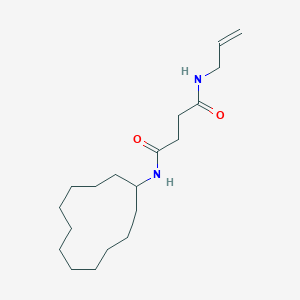 molecular formula C19H34N2O2 B12458188 N-cyclododecyl-N'-(prop-2-en-1-yl)butanediamide 