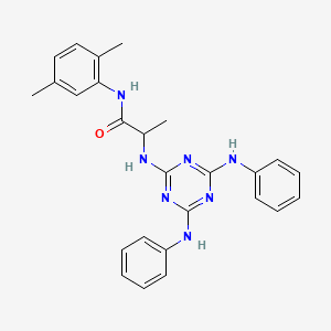 N~2~-[4,6-bis(phenylamino)-1,3,5-triazin-2-yl]-N-(2,5-dimethylphenyl)alaninamide