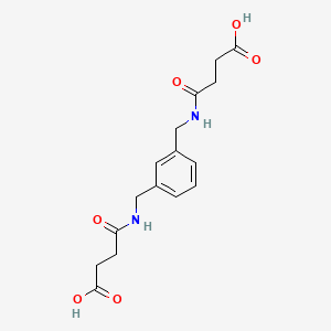 molecular formula C16H20N2O6 B12458195 3-[({3-[(3-Carboxypropanamido)methyl]phenyl}methyl)carbamoyl]propanoic acid 