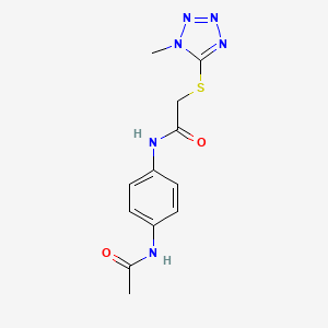 N-[4-(acetylamino)phenyl]-2-[(1-methyl-1H-tetrazol-5-yl)sulfanyl]acetamide