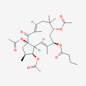 molecular formula C30H44O9 B1245821 Pubescene B 
