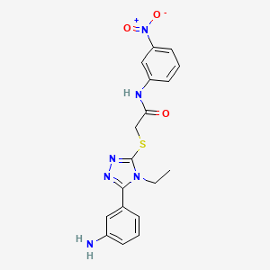 2-{[5-(3-aminophenyl)-4-ethyl-4H-1,2,4-triazol-3-yl]sulfanyl}-N-(3-nitrophenyl)acetamide