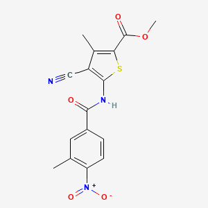 Methyl 4-cyano-3-methyl-5-(3-methyl-4-nitrobenzamido)thiophene-2-carboxylate