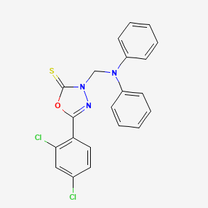 5-(2,4-dichlorophenyl)-3-[(diphenylamino)methyl]-1,3,4-oxadiazole-2(3H)-thione