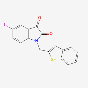 1-(Benzothiophen-2-ylmethyl)-5-iodo-indoline-2,3-dione