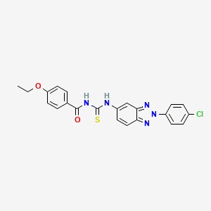 N-{[2-(4-chlorophenyl)-2H-benzotriazol-5-yl]carbamothioyl}-4-ethoxybenzamide