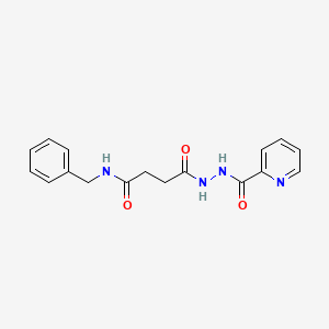 N-benzyl-4-oxo-4-[2-(pyridin-2-ylcarbonyl)hydrazinyl]butanamide