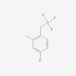 molecular formula C9H8F4 B12458351 4-Fluoro-2-methyl-1-(2,2,2-trifluoroethyl)benzene 