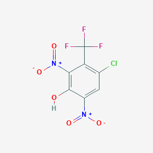 molecular formula C7H2ClF3N2O5 B12458364 4-Chloro-2,6-dinitro-3-trifluoromethyl-phenol 