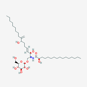 (2R)-N-[(E,2S,3R)-3,8-dihydroxy-9-methylidene-1-[(2R,3R,4S,5S,6R)-3,4,5-trihydroxy-6-(hydroxymethyl)oxan-2-yl]oxyoctadec-4-en-2-yl]-2-hydroxyhexadecanamide