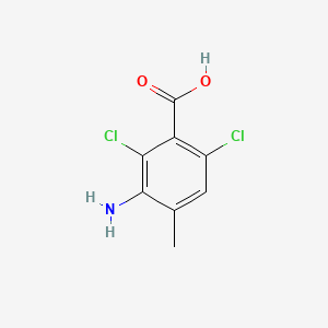 molecular formula C8H7Cl2NO2 B12458398 3-Amino-2,6-dichloro-4-methylbenzoic acid 