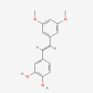 molecular formula C16H16O4 B1245840 (E)-4-(3,5-Dimethoxystyryl)benzene-1,2-diol CAS No. 475231-21-1