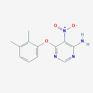 molecular formula C12H12N4O3 B12458408 6-(2,3-Dimethylphenoxy)-5-nitropyrimidin-4-amine 