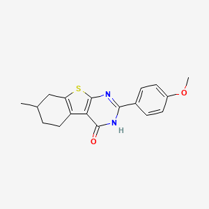 2-(4-methoxyphenyl)-7-methyl-5,6,7,8-tetrahydro[1]benzothieno[2,3-d]pyrimidin-4(3H)-one