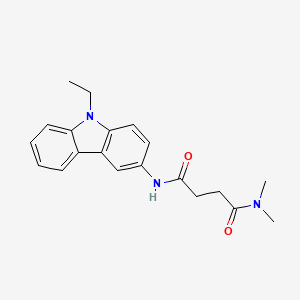 molecular formula C20H23N3O2 B12458457 N'-(9-ethyl-9H-carbazol-3-yl)-N,N-dimethylbutanediamide 