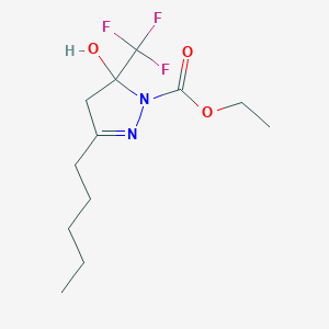 ethyl 5-hydroxy-3-pentyl-5-(trifluoromethyl)-4H-pyrazole-1-carboxylate