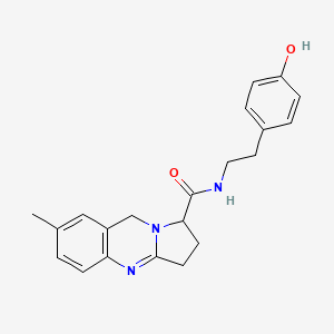 N-[2-(4-hydroxyphenyl)ethyl]-7-methyl-1H,2H,3H,9H-pyrrolo[2,1-b]quinazoline-1-carboxamide