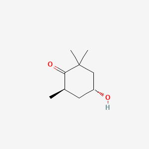 molecular formula C9H16O2 B1245848 (4R,6R)-hydroxy-2,2,6-trimethylcyclohexanone CAS No. 60046-50-6