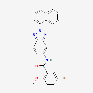 5-bromo-2-methoxy-N-[2-(naphthalen-1-yl)-2H-benzotriazol-5-yl]benzamide