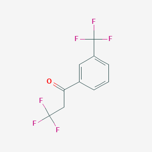 molecular formula C10H6F6O B12458505 3'-(Trifluoromethyl)-beta,beta,beta-trifluoropropiophenone 