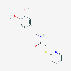 molecular formula C17H20N2O3S B12458510 N-[2-(3,4-dimethoxyphenyl)ethyl]-2-(pyridin-2-ylsulfanyl)acetamide 