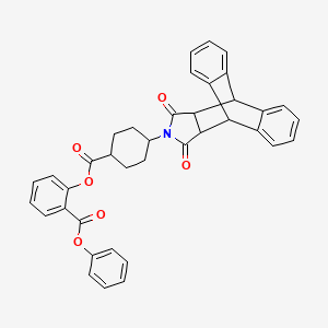 Phenyl 2-({[4-(16,18-dioxo-17-azapentacyclo[6.6.5.0~2,7~.0~9,14~.0~15,19~]nonadeca-2,4,6,9,11,13-hexaen-17-yl)cyclohexyl]carbonyl}oxy)benzoate (non-preferred name)