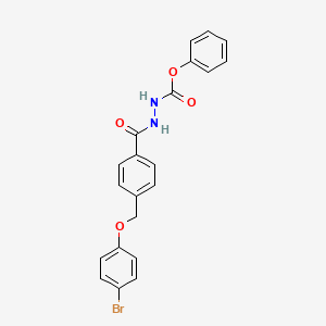 Phenyl 2-({4-[(4-bromophenoxy)methyl]phenyl}carbonyl)hydrazinecarboxylate