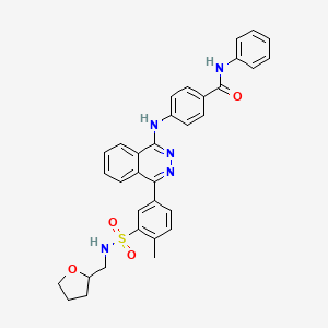 4-[(4-{4-methyl-3-[(tetrahydrofuran-2-ylmethyl)sulfamoyl]phenyl}phthalazin-1-yl)amino]-N-phenylbenzamide