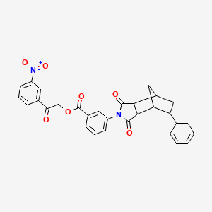 2-(3-nitrophenyl)-2-oxoethyl 3-(1,3-dioxo-5-phenyloctahydro-2H-4,7-methanoisoindol-2-yl)benzoate