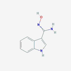 molecular formula C9H9N3O B124586 N'-羟基-1H-吲哚-3-甲酰亚胺酰胺 CAS No. 95649-37-9