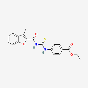 Ethyl 4-({[(3-methyl-1-benzofuran-2-yl)carbonyl]carbamothioyl}amino)benzoate