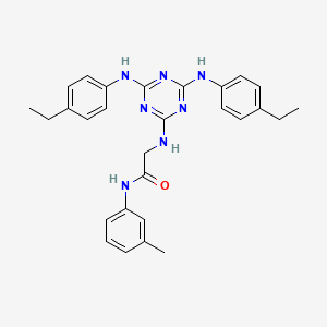 N~2~-{4,6-bis[(4-ethylphenyl)amino]-1,3,5-triazin-2-yl}-N-(3-methylphenyl)glycinamide