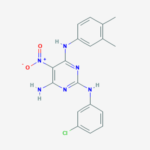 N~2~-(3-chlorophenyl)-N~4~-(3,4-dimethylphenyl)-5-nitropyrimidine-2,4,6-triamine