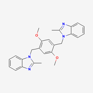 1,1'-[(2,5-dimethoxybenzene-1,4-diyl)dimethanediyl]bis(2-methyl-1H-benzimidazole)