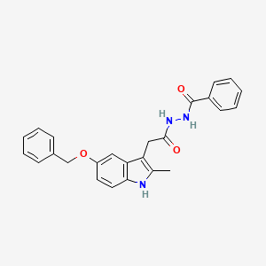 N'-{2-[5-(benzyloxy)-2-methyl-1H-indol-3-yl]acetyl}benzohydrazide