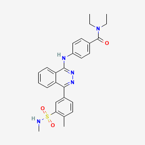 N,N-diethyl-4-({4-[4-methyl-3-(methylsulfamoyl)phenyl]phthalazin-1-yl}amino)benzamide