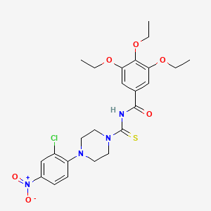 N-[4-(2-chloro-4-nitrophenyl)piperazine-1-carbothioyl]-3,4,5-triethoxybenzamide