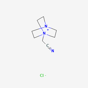 molecular formula C8H14ClN3 B12458684 1-(Cyanomethyl)-4-aza-1-azoniabicyclo[2.2.2]octane chloride 