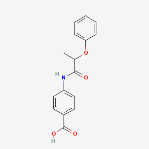 molecular formula C16H15NO4 B12458924 4-[(2-Phenoxypropanoyl)amino]benzoic acid 