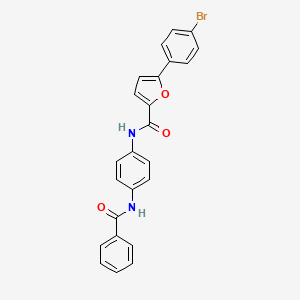 molecular formula C24H17BrN2O3 B12459097 N-(4-benzamidophenyl)-5-(4-bromophenyl)furan-2-carboxamide 