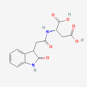 molecular formula C14H14N2O6 B1245920 2-oxindole-3-acetyl-L-aspartic acid 