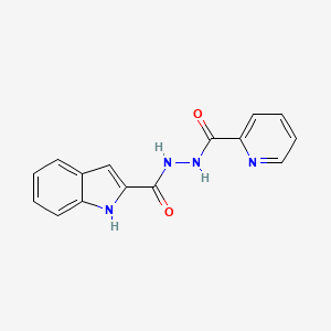 molecular formula C15H12N4O2 B12459213 N'-(pyridin-2-ylcarbonyl)-1H-indole-2-carbohydrazide 