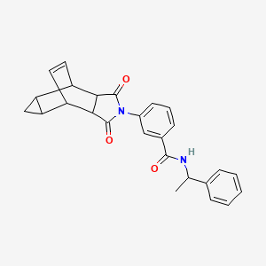 3-(1,3-dioxooctahydro-4,6-ethenocyclopropa[f]isoindol-2(1H)-yl)-N-(1-phenylethyl)benzamide