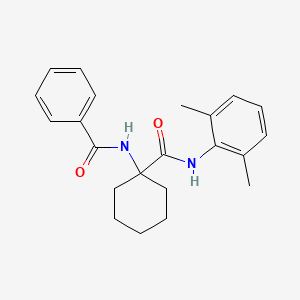 molecular formula C22H26N2O2 B12459305 N-{1-[(2,6-dimethylphenyl)carbamoyl]cyclohexyl}benzamide 